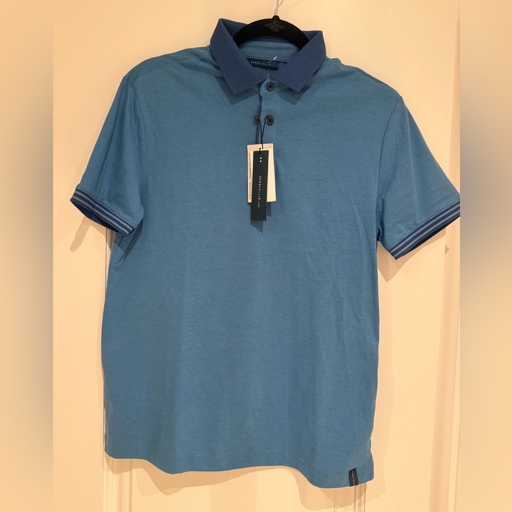 Perry Ellis Classic Blue Polo Shirt